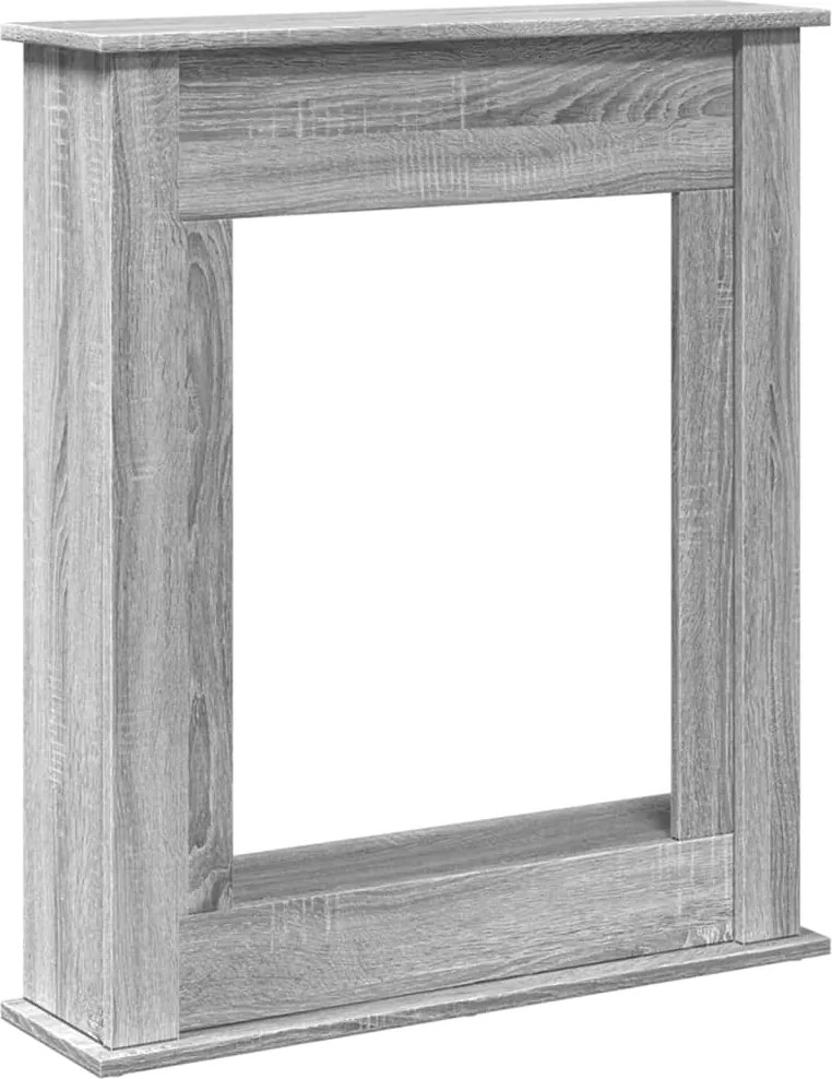 vidaXL Mască de șemineu, sonoma gri, 75x20x87,5 cm, lemn prelucrat