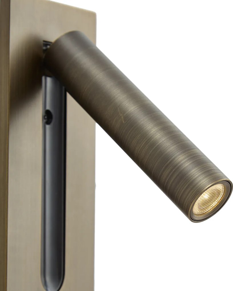 Set de 2 Aplice Moderne Bronz Închis Incl. LED - Plaza