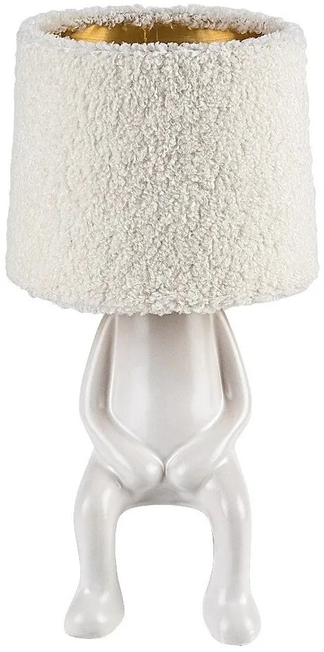 Veioza/Lampa de masa decorativa Smurfy alb/crem