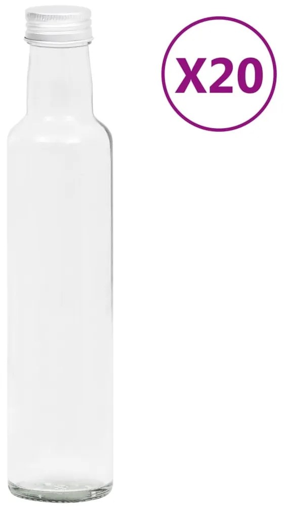 Sticle mici, capace cu filet, 20 buc., 260 ml 20, 260 ml