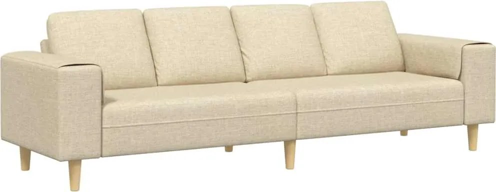 vidaXL Canapea pentru living Crem 250 x 77 x 76 cm Poliester