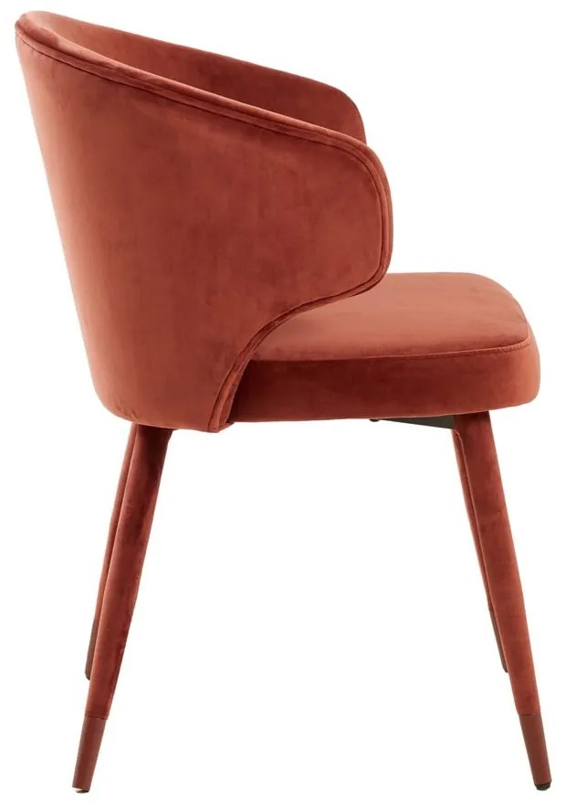 Set de scaune de sufragerie roșu deschis 2 buc. tapițat Kosaka – Light &amp; Living