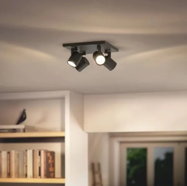 Philips - Spot LED RGBW reglabil RUNNER 4xGU10/6,5W/230V negru