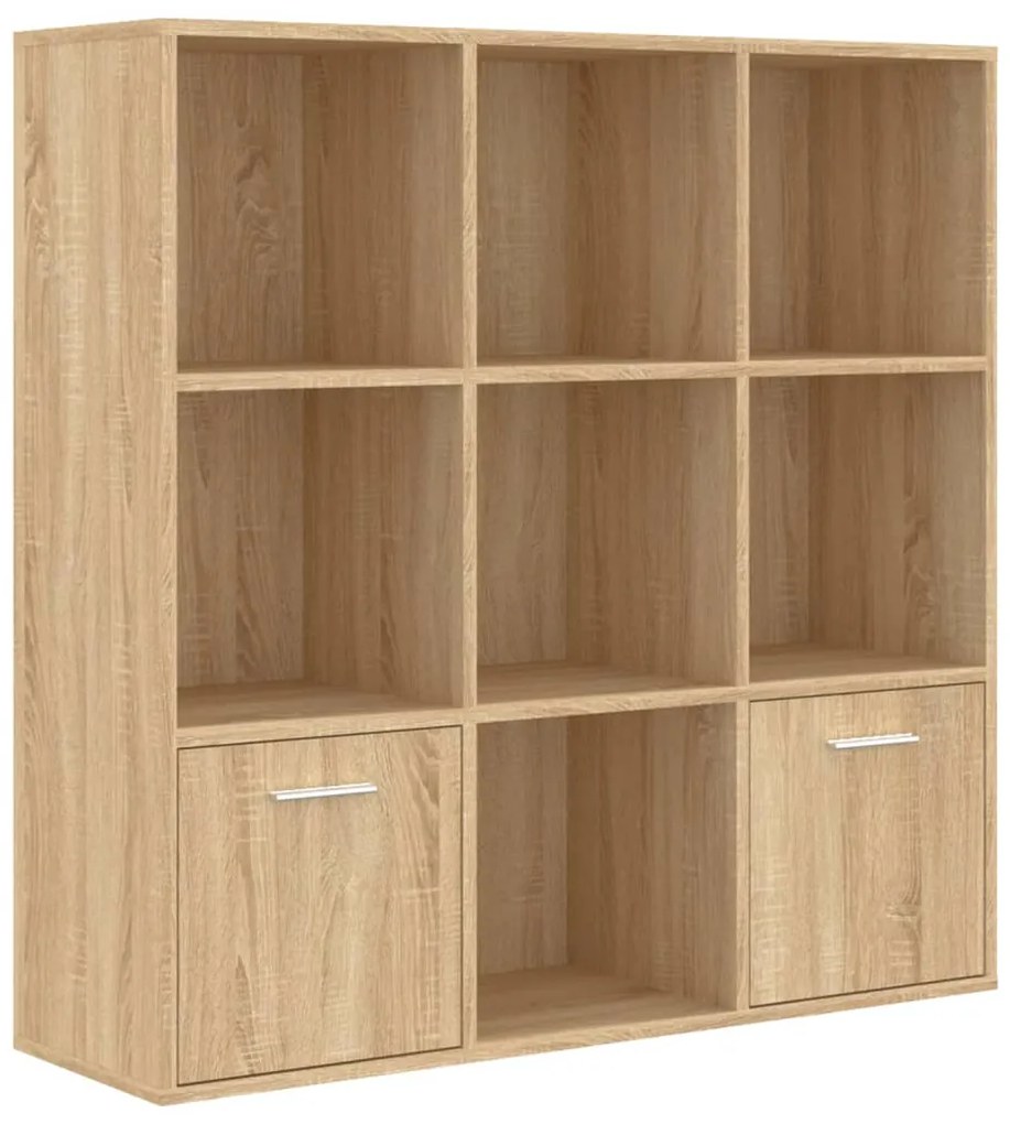 801119 vidaXL Bibliotecă, stejar Sonoma, 98 x 30 x 98 cm, lemn prelucrat