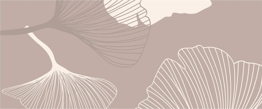 Tablou - Frunze bej N⁰1 (120x50 cm)