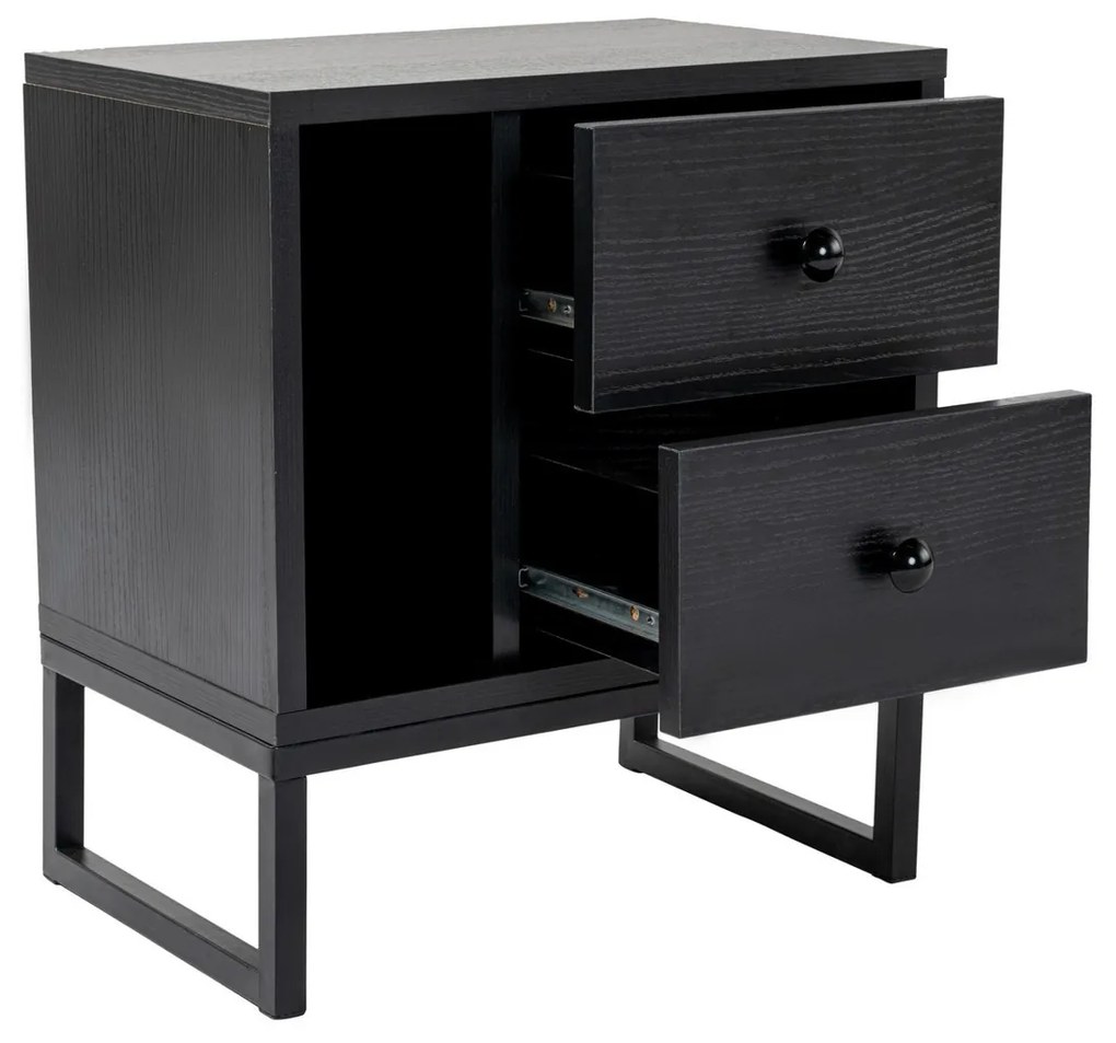 Noptieră Glimmer Wood Black