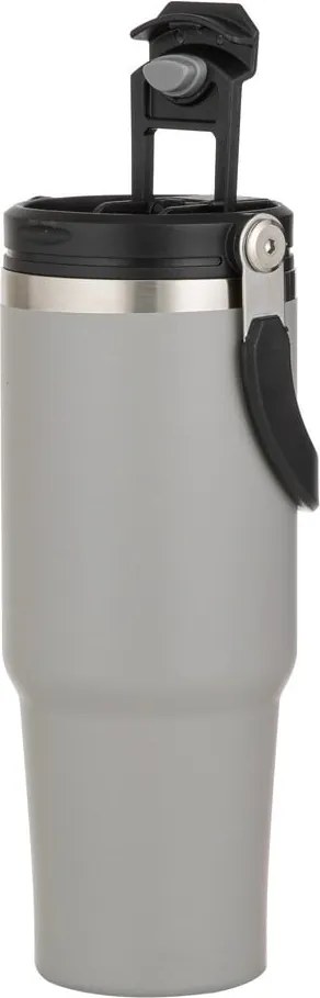 Sticlă gri de călătorie din oțel inoxidabil 1 l Eco – Ladelle