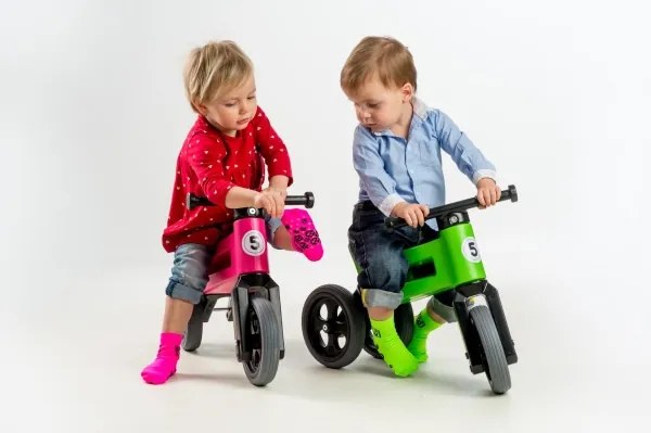 Funny Wheels - Bicicletă fără pedale 2 în 1 RIDER SPORT verde/negru