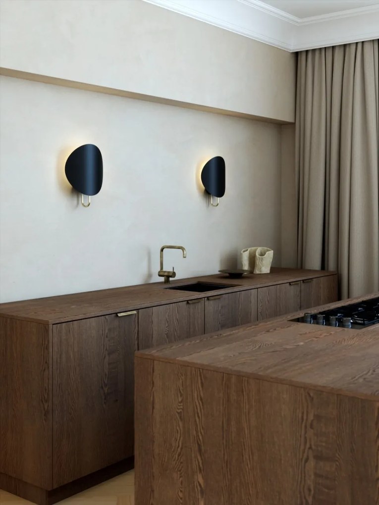 Aplica de perete ambientala design nordic Spargo negru/alama