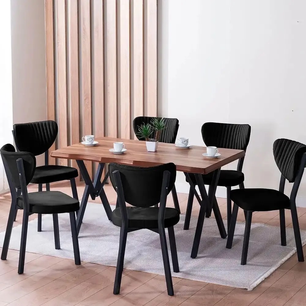 Scaun Barton, negru, profil din metal