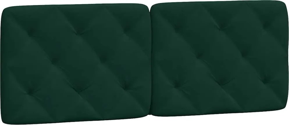 vidaXL Pernă tăblie de pat, verde, 120 cm, catifea