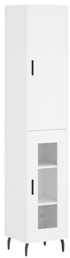 3199057 vidaXL Dulap înalt, alb, 34,5x34x180 cm, lemn prelucrat