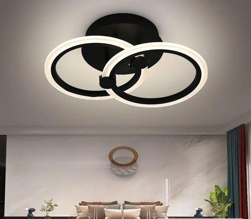 Lustra LED Eclipse Negru – 44W, cu telecomanda