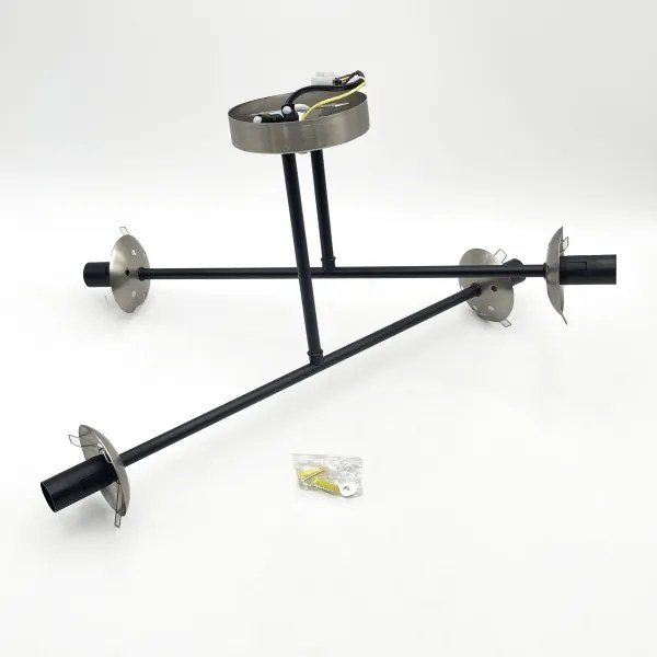 Brilagi - Lustra aplicată MALIVA 4xE14/15W/230V crom mat/fumuriu