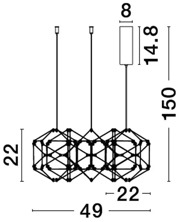 Lustra LED suspendata design modern NEBULA
