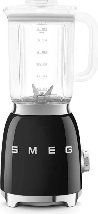 Blender Smeg BLF03BLEU, 800 W, 1,5 l, 18 000 rpm, 4 programe, 4 viteze + Impuls, Otel inoxidabil, Negru