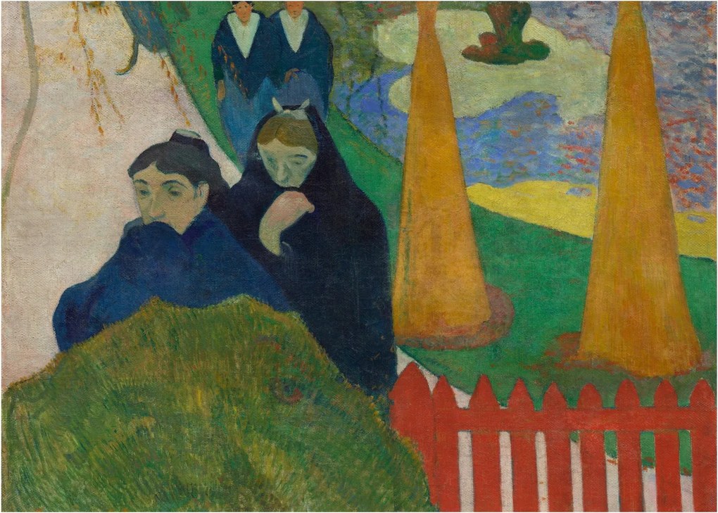 Tablou pe sticlă - Paul Gauguin, Arlésiennes (Mistral) , reproducere (70x50 cm)