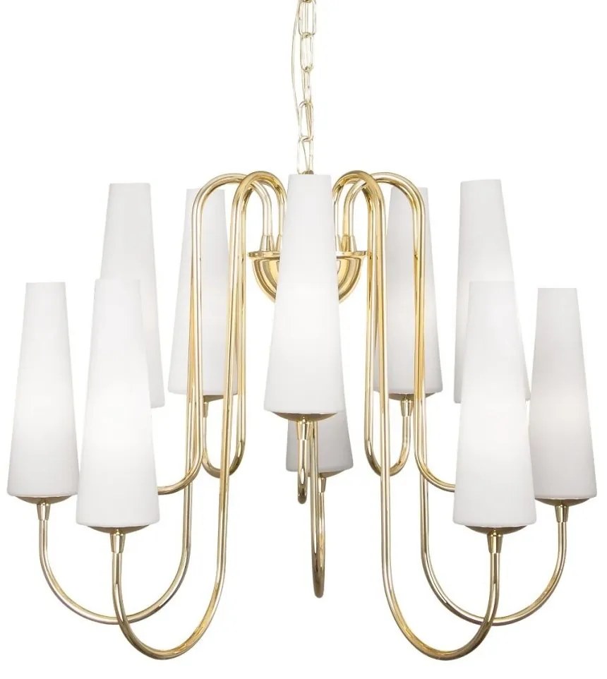 Candelabru cu 10 brate design modern Magnum auriu