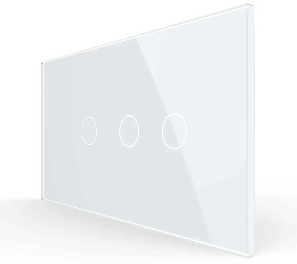 Intrerupator Simplu + Dublu cu Touch LIVOLO cu Rama Din Sticla, Standard Italian, 4M