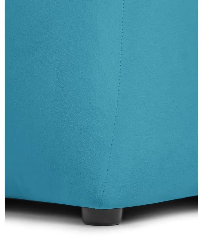 Canapea turcoaz cu tapițerie din catifea 225 cm Cube – Bonami Selection