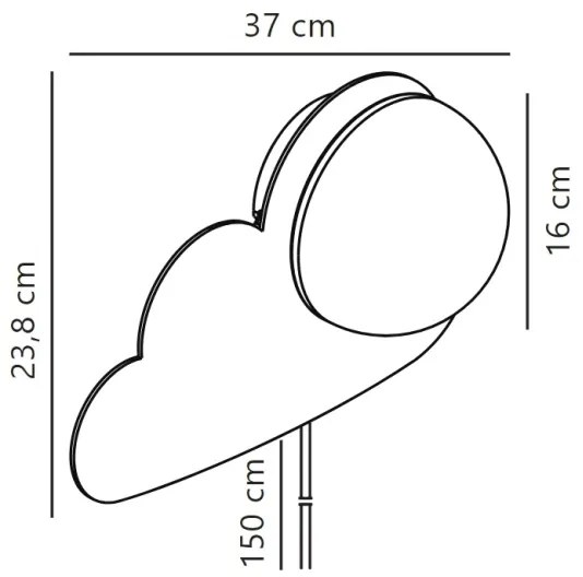 Aplică pentru copii Nordlux SKYKU CLOUD 1xE14/25W/230V nor