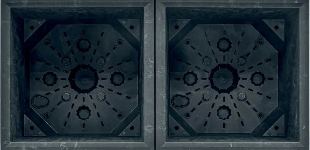 Ghiveci SIERRA CASE BETON EFFECT 57,7 cm , negru