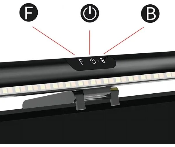 LED iluminare tactilă reglabilă monitor 42 cm, 5W, 5V, 3000-6000K, negru