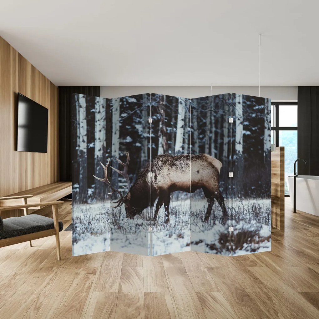 Paravan - Cerbul iarna (210x170 cm)