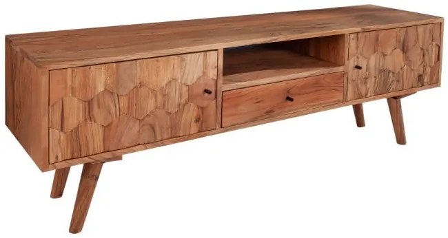 Comoda TV MYSTIC LIVING 140 cm din lemn de salcam