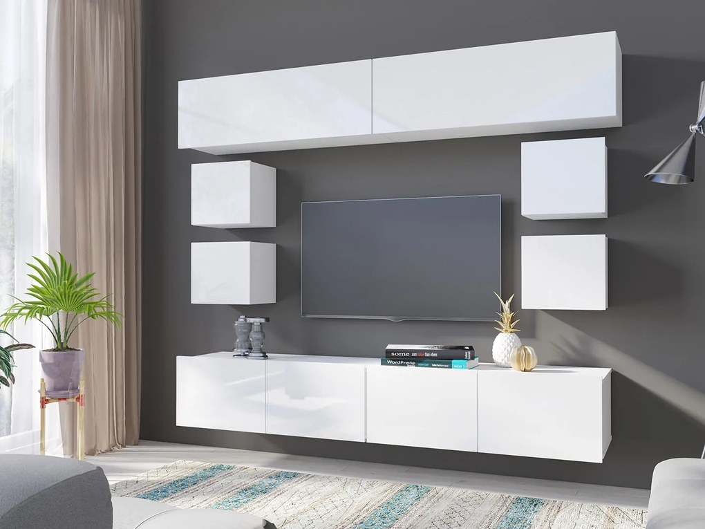 Mobilier living Calabria C16 (Alb) (fără iluminat). 1051657