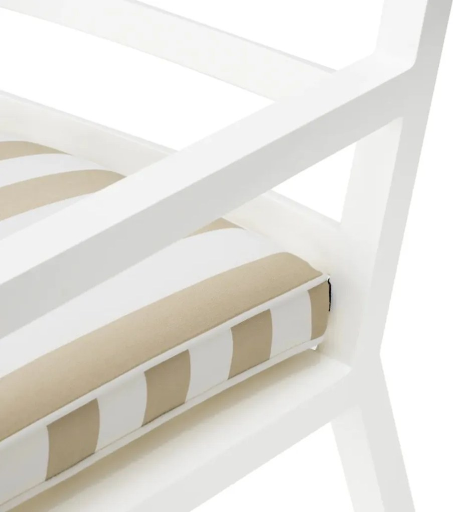 Scaun de interior/ exterior elegant design LUX Delta, alb mat