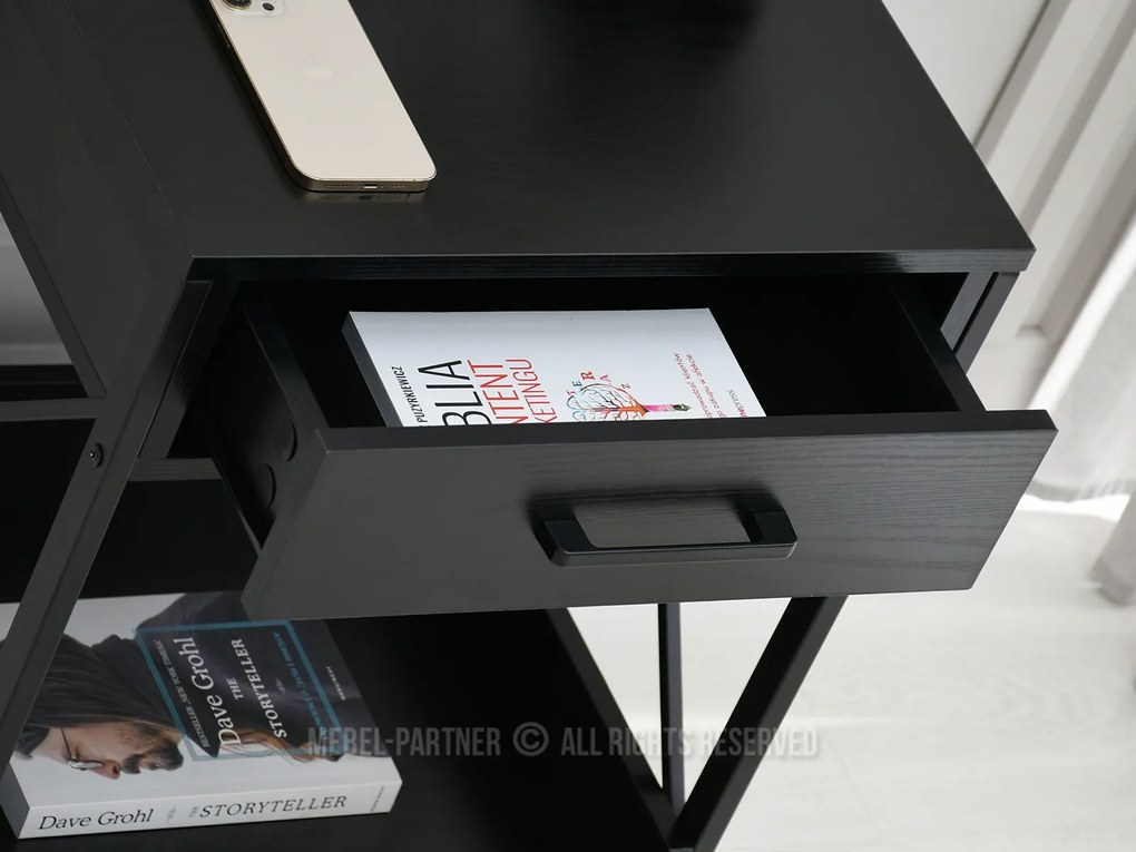 Noptieră Torry (lemn negru + negru). Promo -22%. 1111721