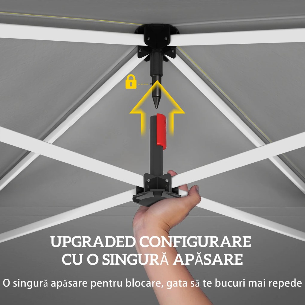 Pavilion Outsunny 3x3m, Impermeabil pentru Grădină și Petreceri în Aer Liber, Bej | Aosom Romania