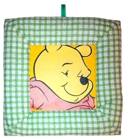 Tablou textil pentru perete Winnie the Pooh, verde carouri