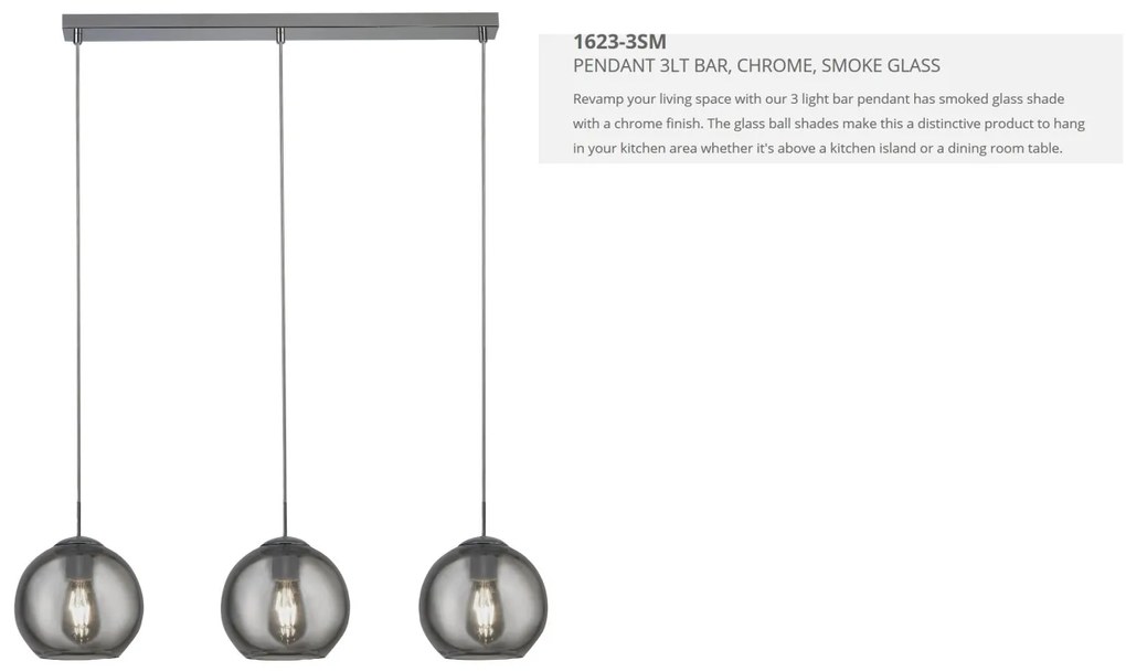 Lustra design modern Pendants 3L 1623-3SM SRT