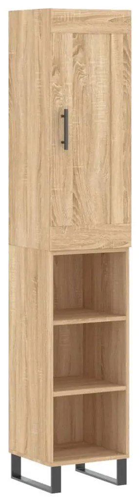 3200348 vidaXL Dulap înalt, stejar sonoma, 34,5x34x180 cm, lemn prelucrat