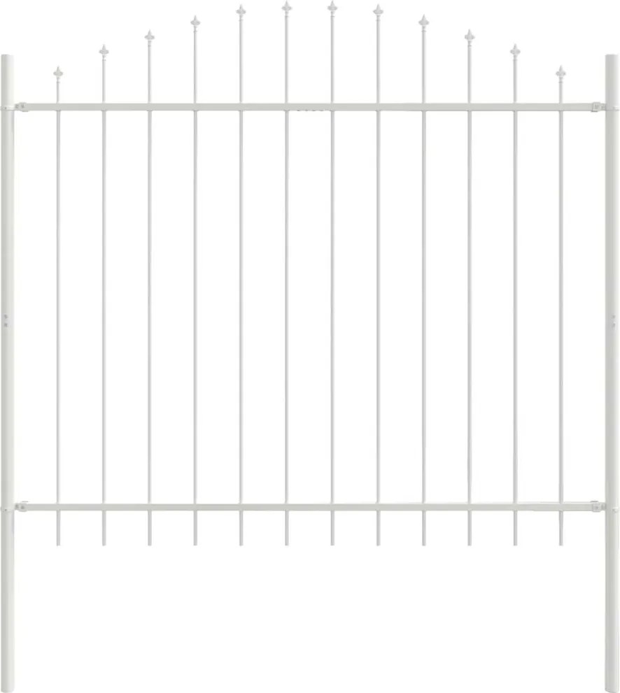 vidaXL Gard de Grădină Alb 170 x 190 cm Oțel vopsit electrostatic