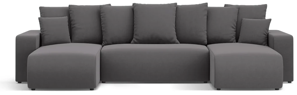Coltar extensibil Jini in forma de U cu 5 locuri, colt reversibil si tapiterie din tesatura structurala