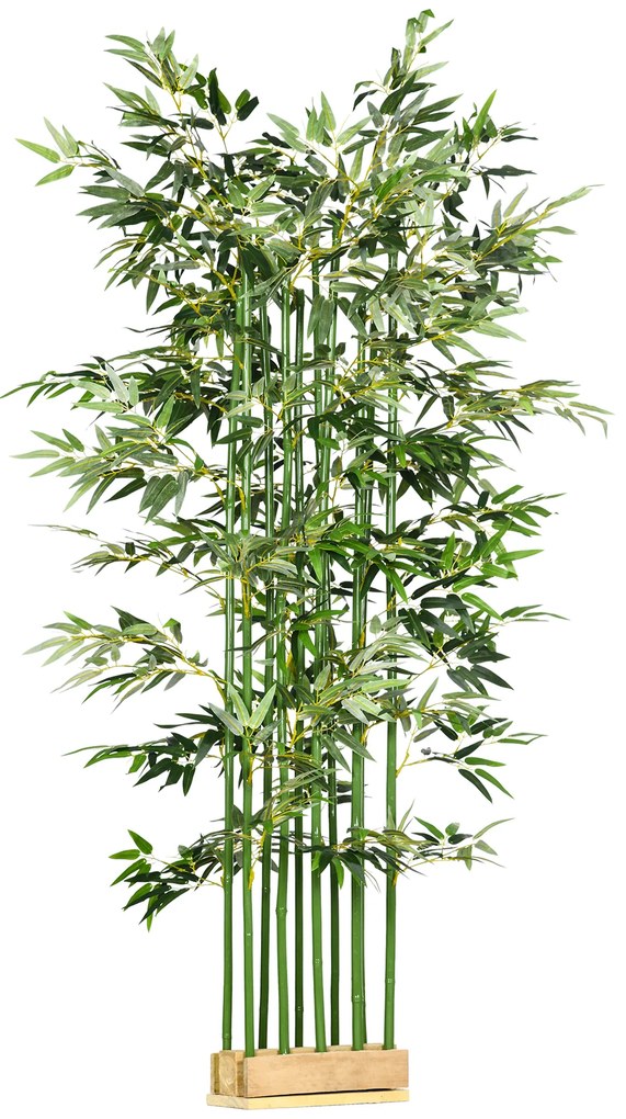 HOMCOM Bambus Artificial, Plantă Artificială, Plantă de Decor, Aspect Real, ușor de întreținut, pentru utilizare acasă, înălțime 180 cm, Verde | Aosom Romania