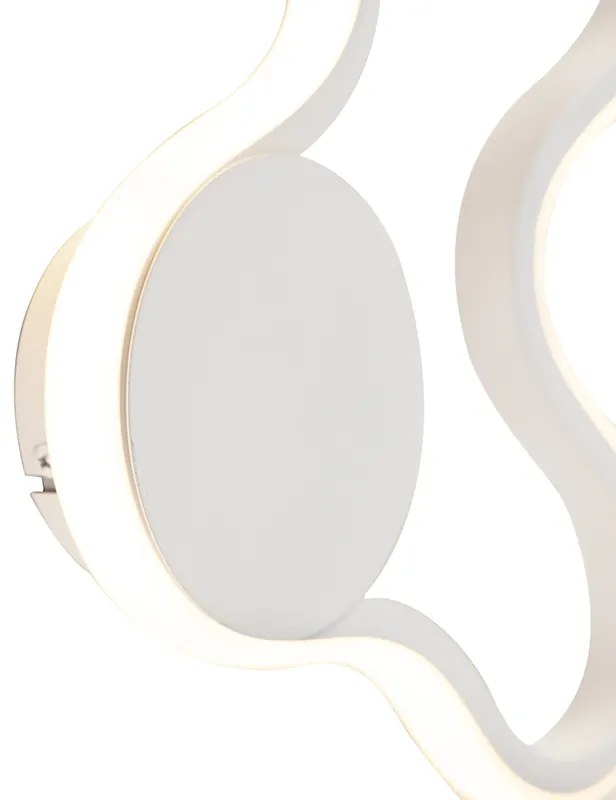 Lampa de perete modernă albă cu LED inclus - Plomp