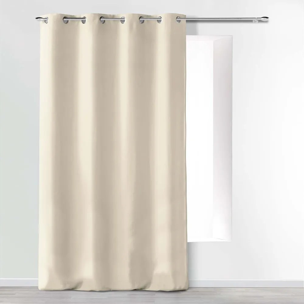 Draperie bej din microfibră 140x280 cm Absolu – douceur d'intérieur