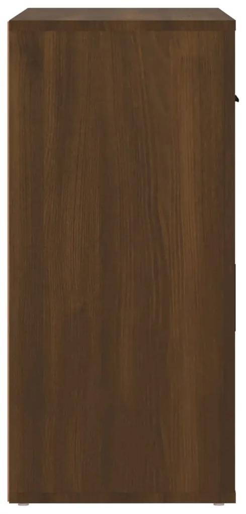 Servanta, stejar maro, 80x33x70 cm, lemn compozit 1, Stejar brun