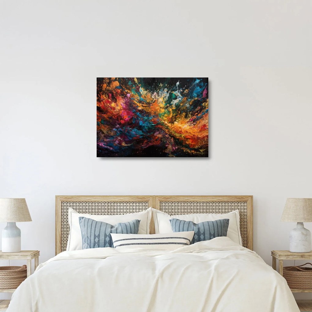Tablou pe sticlă - Abstracția culorilor II. (70x50 cm)