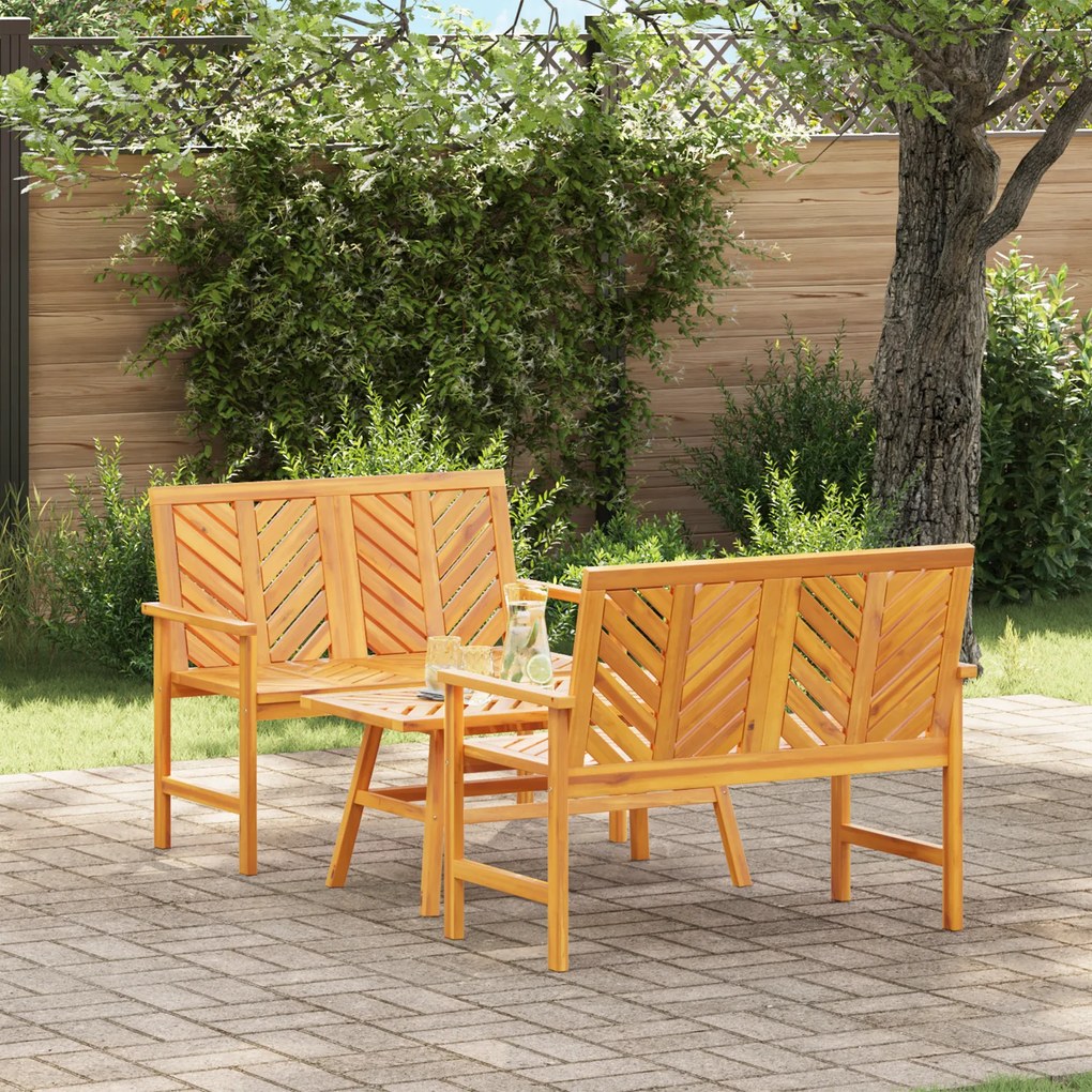 vidaXL Set de Lounge pentru Grădină 3 Piese Lemn Solid de Acacia