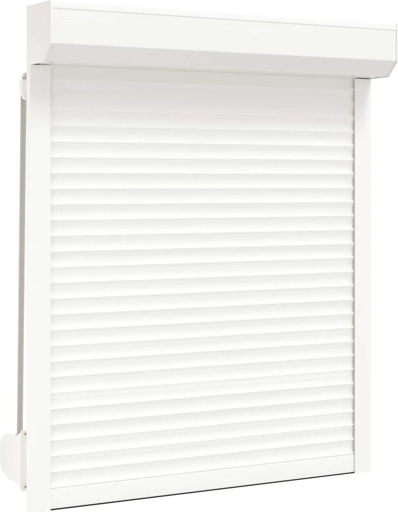 vidaXL Obturator rulant Manual Alb 100 x 130 cm Aluminiu și Poliuretan