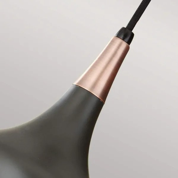 Feiss FE-BESO-P-S-DBZ -Pendul cu cablu BESO 1xE27/60W/230V Ø17,9 cm negru/cupru