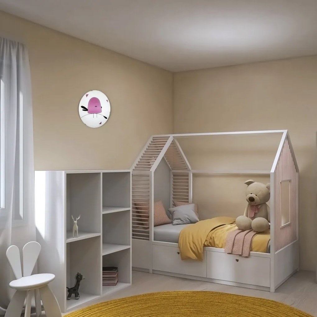 Aplica camera copii motiv pasare mov Fowly