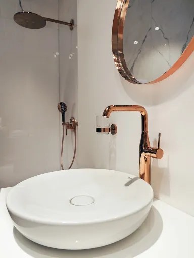 Baterie lavoar pe blat cupru Grohe Essence, XL fara ventil