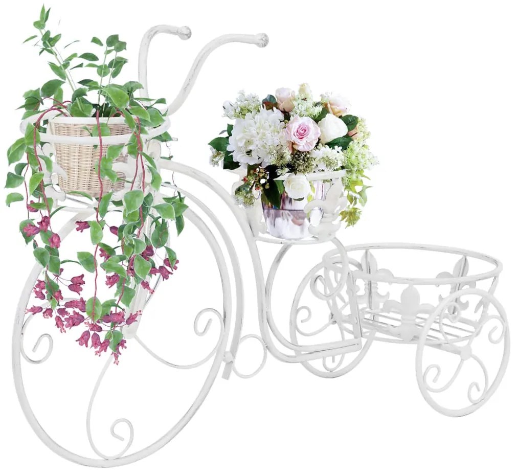 vidaXL Suport plante în formă de bicicletă, metal, în stil vintage