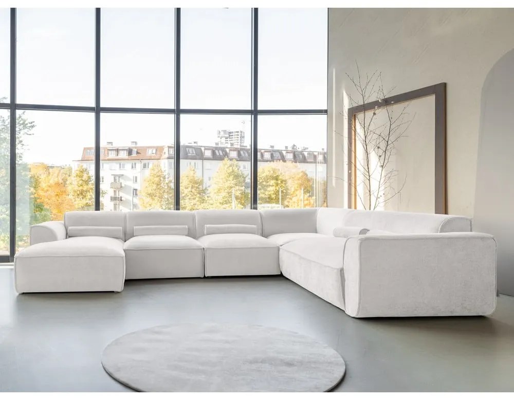 Colțar crem (cu colț pe partea dreaptă/în formă de "U") Flex Felix – Miuform